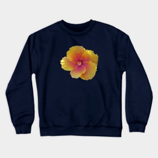 Pretty Yellow Orange Hibiscus Crewneck Sweatshirt